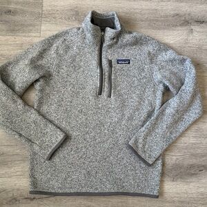 Patagonia Men's Zip-Up Sweater in Heather Gray